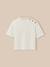T-shirt fille - coton biologique Ecru 1 - vertbaudet enfant 