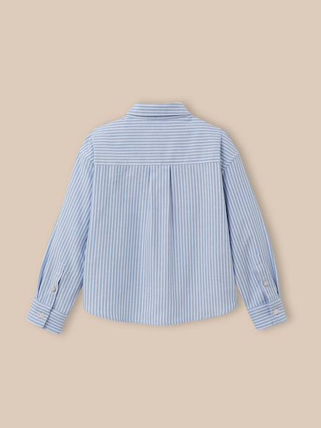 Chemise Rayée Bleu Et Blanc Pour Garçon 3-4 Ans - Zara - 100% Coton - Manches Longues - Occasion En Très Bon état