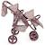 Poussette double pour poupées cherry fleurs Mauve 3 - vertbaudet enfant 