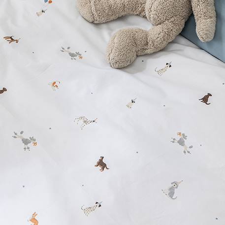 Parure de lit enfant imprimée en percale de coton, taie carrée, la parade en fete Bleu 3 - vertbaudet enfant 