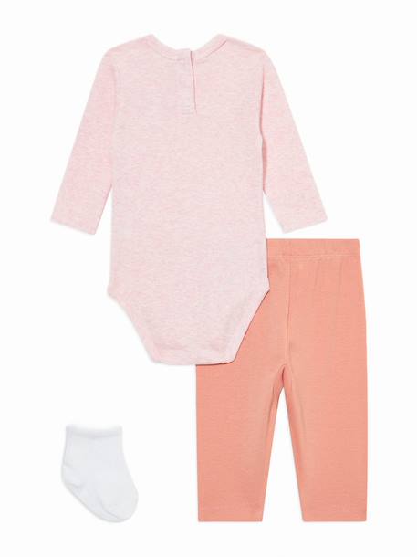 Ensemble trois pièces Beige+Madder root 7 - vertbaudet enfant 