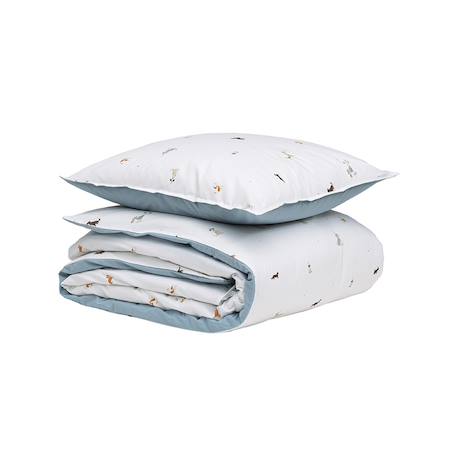 Parure de lit enfant imprimée en percale de coton, taie carrée, la parade en fete Bleu 2 - vertbaudet enfant 