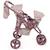 Poussette double pour poupées cherry fleurs Mauve 4 - vertbaudet enfant 