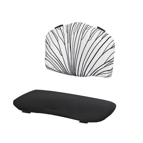 Ensemble de Coussins Kinderkraft ENOCK pour Chaise Haute avec Fixation Autoagrippante, Soutien Confortable et Entretien Facile Gris+Noir 5 - vertbaudet enfant 
