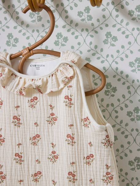 Gigoteuse col froufrou en gaze de coton biologique tog 2 Beige clair imprimé rime+Imprimé  bianca 5 - vertbaudet enfant 