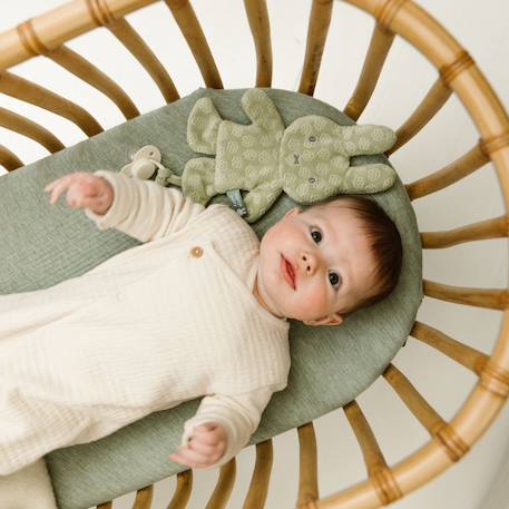 Doudou attache tétine  miffy - flower Vert 4 - vertbaudet enfant 