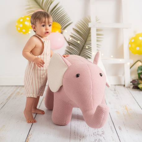 Grande peluche siège d’appoint éléphant Pink 2 - vertbaudet enfant 