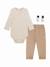 Ensemble trois pièces Beige+Madder root 1 - vertbaudet enfant 