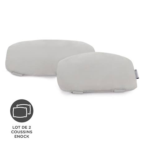 Ensemble de Coussins Kinderkraft ENOCK pour Chaise Haute avec Fixation Autoagrippante, Soutien Confortable et Entretien Facile Gris+Noir 2 - vertbaudet enfant 