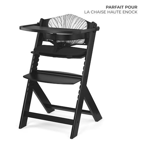 Ensemble de Coussins Kinderkraft ENOCK pour Chaise Haute avec Fixation Autoagrippante, Soutien Confortable et Entretien Facile Gris+Noir 8 - vertbaudet enfant 