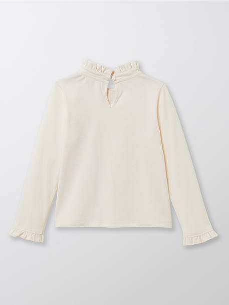 T-shirt en coton bio - collection junior Ecru 2 - vertbaudet enfant 