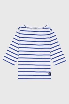 Garçon-T-shirt, polo, sous-pull-T-shirt-Marinière en coton beg meil enfant