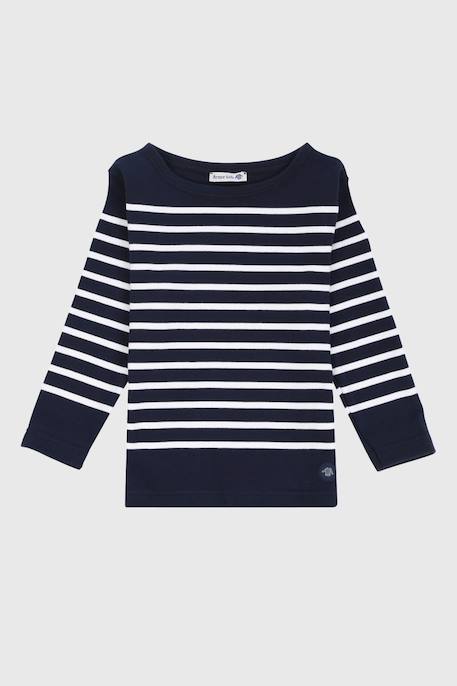 Fille-Marinière col bateau en coton amiral enfant