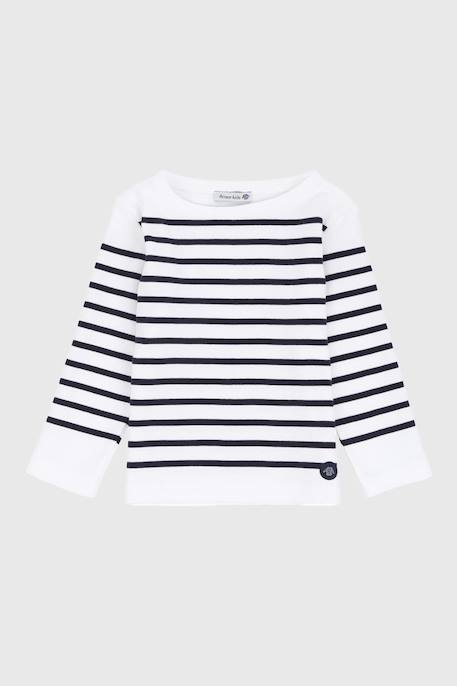 Fille-Marinière col bateau en coton amiral enfant