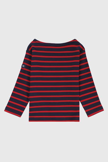 Marinière en coton loctudy enfant Blanc/braise+Blanc/delhi+Blanc/etoile+Blanc/navire+Navire/blanc+Navire/braise+Navire/nature+Nine iron/gris chiné clair 16 - vertbaudet enfant 