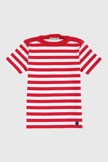 Marinière en coton carantec enfant Braise/blanc+Navire/blanc+Navire/braise 1 - vertbaudet enfant 