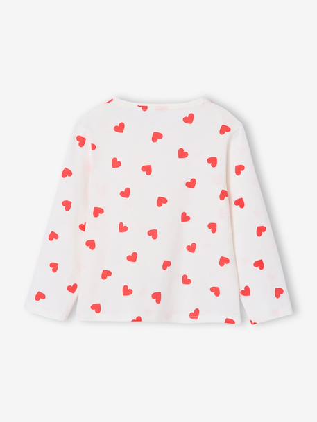 Lot de 3 t-shirts fille fantaisie manches longues anthracite+bleu grisé+corail+indigo+rose 27 - vertbaudet enfant 