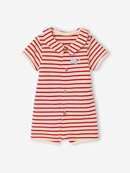 Combinaison naissance écru+rouge 9 - vertbaudet enfant 