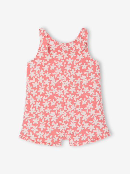 Combinaison bébé fille imprimée bleu imprimé+corail 7 - vertbaudet enfant 
