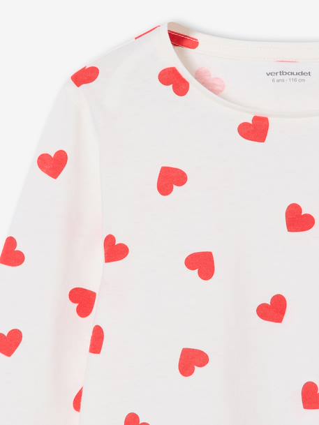 Lot de 3 t-shirts fille fantaisie manches longues anthracite+bleu grisé+corail+indigo+rose 28 - vertbaudet enfant 
