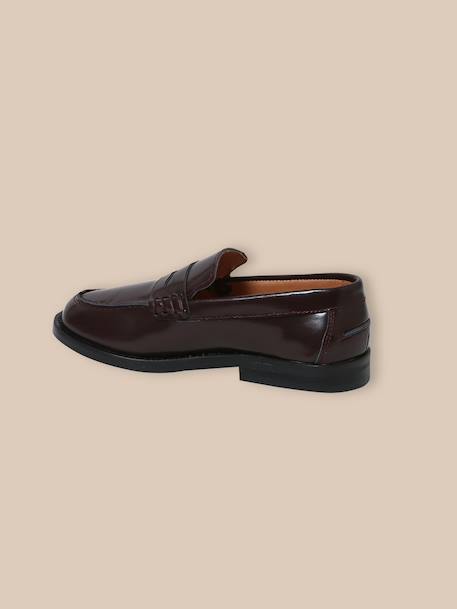 Mocassins en cuir fille Chocolat 6 - vertbaudet enfant 