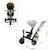 Tricycle Évolutif Kinderkraft EASYTWIST 5 en 1 avec Siège Rotatif 360°, Roues PU Increvables et Capote UPF50+ Beige+Gris+Noir+Vert 6 - vertbaudet enfant 