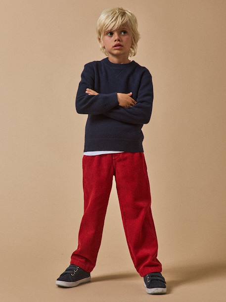 Pull sweat garçon Gris chine+Marine 10 - vertbaudet enfant 
