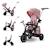 Tricycle Évolutif Kinderkraft EASYTWIST 5 en 1 avec Siège Rotatif 360°, Roues PU Increvables et Capote UPF50+ Beige+Gris+Noir+Rose+Vert 19 - vertbaudet enfant 