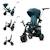 Tricycle Évolutif Kinderkraft EASYTWIST 5 en 1 avec Siège Rotatif 360°, Roues PU Increvables et Capote UPF50+ Beige+Gris+Noir+Vert 19 - vertbaudet enfant 