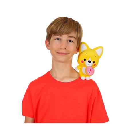 Peluche little corgi cuties 20 cm : corgi - donut Jaune 2 - vertbaudet enfant 