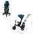 Tricycle Évolutif Kinderkraft EASYTWIST 5 en 1 avec Siège Rotatif 360°, Roues PU Increvables et Capote UPF50+ Beige+Gris+Noir+Vert 24 - vertbaudet enfant 