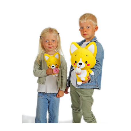 Peluche little corgi cuties 20 cm : corgi - donut Jaune 4 - vertbaudet enfant 
