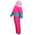 Ensemble de ski facorse Bleu/fushia+Kaki/creme+Turquoise/fushia 12 - vertbaudet enfant 