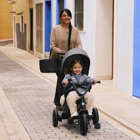 Tricycle modulaire avec siège rotatif et harnais de sécurité Gris+Noir+Rose+Vert 21 - vertbaudet enfant 