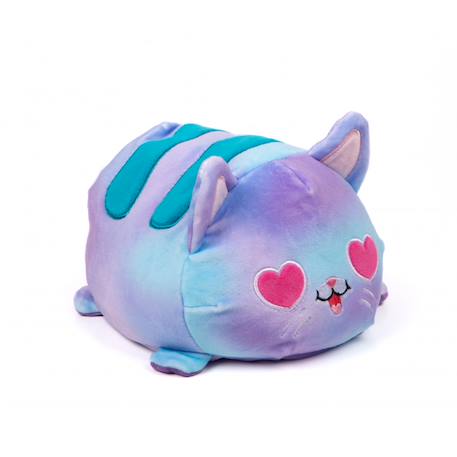 Peluche réversible cushablez - chat 22cm Bleu et Violet 5 - vertbaudet enfant 