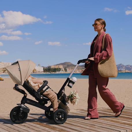 Tricycle modulaire avec siège rotatif et harnais de sécurité Gris+Noir+Rose+Vert 20 - vertbaudet enfant 