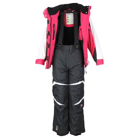 Ensemble de ski fille gilia Fuchsia+Noir 3 - vertbaudet enfant 