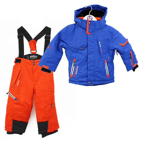Ensemble de ski garçon ecosmic Bleu/orange+Noir/vert 1 - vertbaudet enfant 