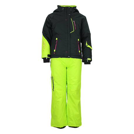 Ensemble de ski fille gamic Anis/noir+Noir/anis 7 - vertbaudet enfant 