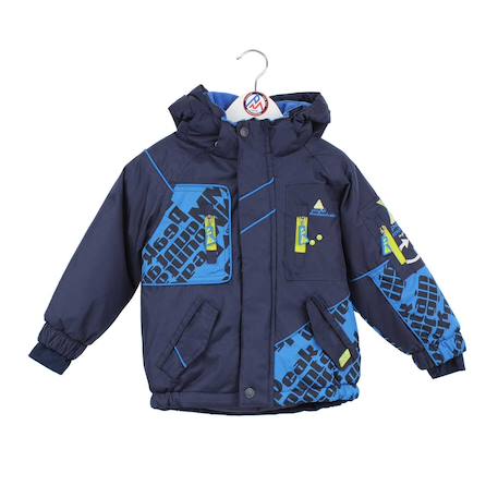Ensemble de ski garçon eslalom Bleu marine/bleu+Rouge/gris fonce 1 - vertbaudet enfant 