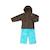 Ensemble de ski fille fazly Marron+Turquoise 1 - vertbaudet enfant 