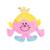 Peluche monsieur madame - mme princesse - 22cm Rose et Jaune 1 - vertbaudet enfant 