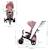 Tricycle Évolutif Kinderkraft EASYTWIST 5 en 1 avec Siège Rotatif 360°, Roues PU Increvables et Capote UPF50+ Beige+Gris+Noir+Rose+Vert 24 - vertbaudet enfant 