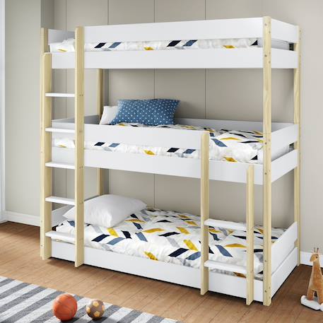 Lits superposés 3 couchages - gain de place - gamme elia Blanc 3 - vertbaudet enfant 