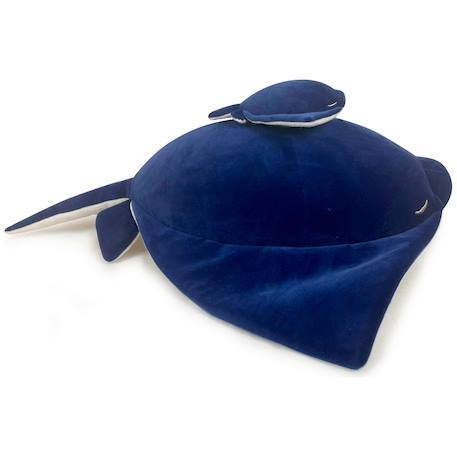 Peluche Nemu Nemu Eita la Raie Manta – Ultra Douce et Apaisante Blanc, bleu 2 - vertbaudet enfant 