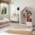 Dressing ouvert forme maison  - gamme léonie Blanc+Vert kaki 1 - vertbaudet enfant 