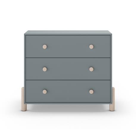 Commode 3 tiroirs - gamme daphné Crème+Vert kaki 8 - vertbaudet enfant 