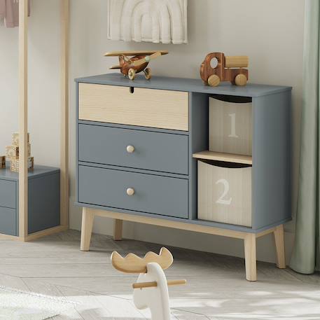 Commode estefania Blanc+Vert 7 - vertbaudet enfant 