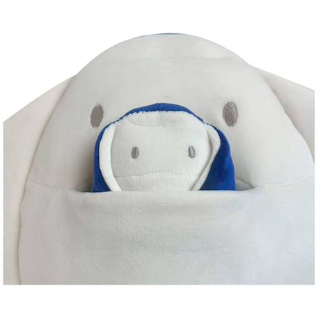 Peluche Nemu Nemu Eita la Raie Manta – Ultra Douce et Apaisante Blanc, bleu 4 - vertbaudet enfant 