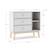 Commode 3 tiroirs et 2 niches - gamme simon Blanc+Vert kaki 3 - vertbaudet enfant 